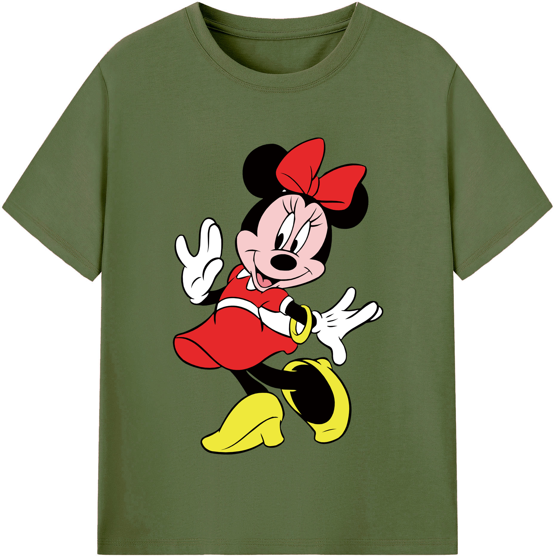 （画像用） ミッキーマウス Mickey Mouse 綿100％半袖Tシャツ（フロントプリント）